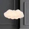 23" 2-Light Zephyr Modern Contemporary Silk LED Cloud Pendant White - JONATHAN Y: UL Listed, Adjustable Height, Dimmable - 4 of 4