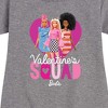 Girls' - Barbie - Valentine's Squad Graphic Short Sleeve Fleece Dress - 2 of 4