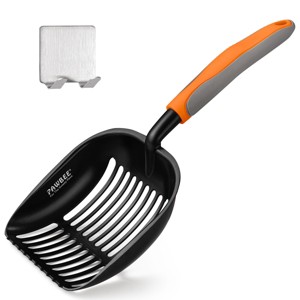 PAWBEE Metal Cat Litter Scoop - Premium Non-Stick Cat Litter Scooper with Holder - Deep Shovel Cat Scooper - Long Non-Slip Handle Kitty Litter Scoop - 1 of 4
