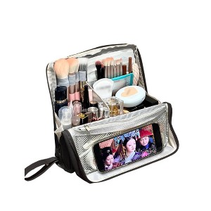 Generic standing makeup bag, Women's Large Capacity Foldable Magnetic Travel Makeup Storage Bag - 1 of 4