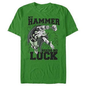 Men's Marvel St. Patrick's Day Thor My Hammer Needs No Luck T-Shirt - 1 of 4