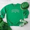Simply Sage Market Women's Graphic Sweatshirt Embroidered Irish Varsity Clover St. Patrick's Day - White Ink - 3 of 3