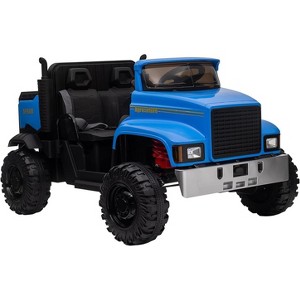 24V Kids Ride-on Truck Car with Remote Control Electric UTV Vehicle with Dump Bed, 3 Speeds, 2 Seats Best Gift for Boys Girls - 1 of 4