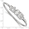 Black Bow Jewelry Sterling Silver Delta Phi Epsilon Greek Life Bangle Bracelet 6 Inch - 2 of 3