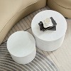 Round Coffee Table Set of 2,Nesting Side Table End Table,Modern Drum Side Table for Small Space,Living Room, Office,Bedroom-Cuddlewood - image 3 of 4