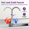 Free-Standing Single-Bowl Kitchen Sink, Stainless Steel Utility Basin with Workbench Storage, Hot/Cold Faucet, Commercial Sink for Backyard, Garden - 4 of 4