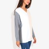 Anna-Kaci Women's V-Neck Patchwork Multicolor One Shoulder Sweater for Casual Looks - 4 of 4