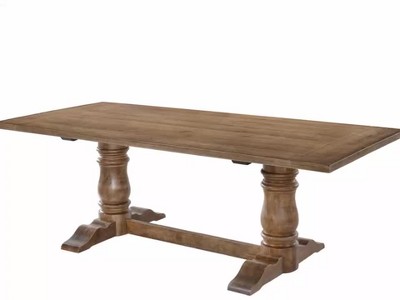 Weathered Oak 88" Rectangular Transitional Dining Table