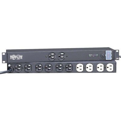 Tripp Lite Isobar Surge Protector Rackmount Metal 12 Outlet 15' Cord 1U RM - Receptacles: 12 x NEMA 5-15R - 3840J