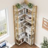 Garvee Corner Bookshelf Industrial Corner Bookcase, l Shaped Bookshelf  5 Tier/7 Tier Corner Shelf with Beaded Design and Adjustable Feet - 3 of 4