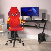 Flash Furniture Stone Ergonomic Office Computer Chair - Adjustable Red & Yellow Designer Gaming Chair - 360° Swivel - Transparent Roller Wheels - 2 of 4