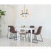 Elegant Lighting Hanson 8 lights pendant in black with brass with frosted shade - 2 of 4