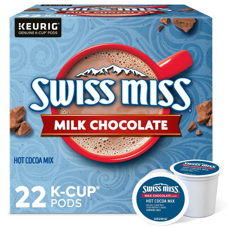 Swiss Miss Milk Chocolate Keurig K-Cup Pods - Hot Cocoa - 22ct, 1 of 12