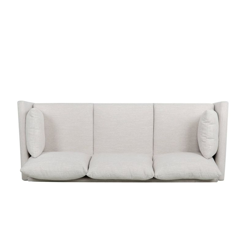 Feichko Contemporary Fabric Pillow Back 3 Seater Sofa - Christopher Knight Home, 4 of 12