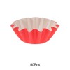 Unique Bargains Large Pleated Style Disposable Baking Cups Cardstock PET Coating 1.77"x1.18" 50 Pcs - 4 of 4