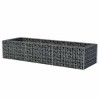 vidaXL Raised Garden Bed Raised Flower Bed Gabion Basket Galvanized Steel - 3 of 4