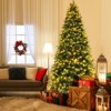 Tangkula Hinged Life-Like Christmas Tree W/ LED Lights Pre-Lit Artificial Xmas Tree W/ PE & PVC Leaves - 2 of 4