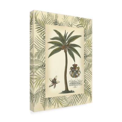 Palm Tree Print in Bamboo Frame on Canvas, 24x32