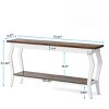 Syemin Console Tables Vintage French Console Table, Extra Long Sofa Table Behind Couch, Entryway Storage Console Table, Brown, 70.87"*11.81"*33.46" - 3 of 4