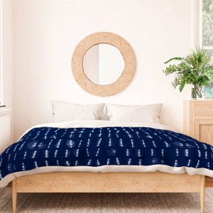 Deny Designs marufemia White Stripes/Blue Shibori Duvet Cover Bedding Set - 1 of 4