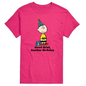 Men's - Peanuts - Charlie Brown Good Grief Another Birthday Short Sleeve Graphic T-Shirt - 1 of 4