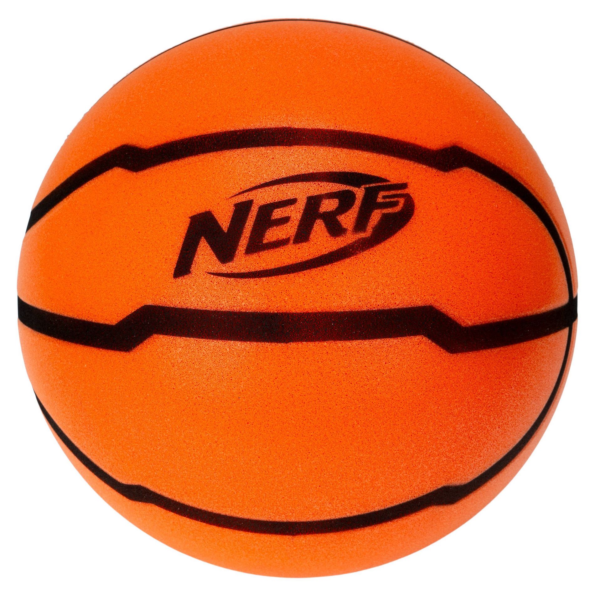 NERF Quiet Court Official Sized Basketball - Orange: Shell, Age 6+
