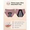 CARER Period & Incontinence Underwear for Women 5oz High Absorbent Incontience Panties Washable, Leakproof Black - 3 of 4