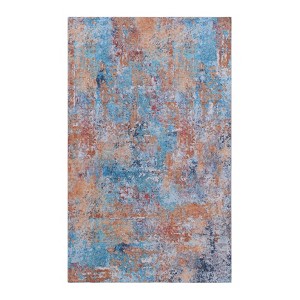 FONTOI Washable Area Rugs with Non-slip Backing, Indoor Bohemia Rugs, Foldable Low-Pile Rugs for Living Room Bedroom, Multicolored, 72"*0.14"*48" - 1 of 4