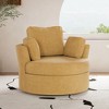 SEVOBAL Oversized Round Chair Lounge Chaise Indoor Sleep Sofa Couch Bed Fluffy Boneless for Reading Living Room No Assembe, Yellow, 42.1"*42.1"*34.2" - 2 of 4
