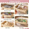 78Piece Kid's Track Table Toy Set, Multipurpose Wooden Toy Activity Playset for Children w/Tracks & Storage, Reversible Top - 4 of 4