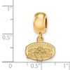 Black Bow Jewelry 14k Yellow Gold Plated Sterling Silver Jacksonville State Gamecocks NCAA Bead Charm - 2 of 3
