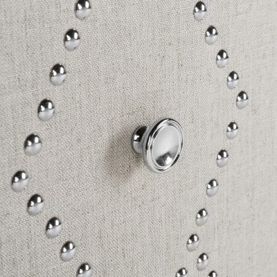 Erin Beige and Gray 2-Door Chest with Nailheads