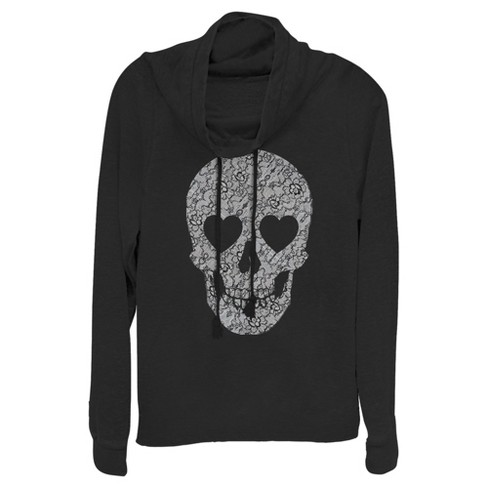 Men's Lost Gods Lace Print Heart Skull Sweatshirt : Target