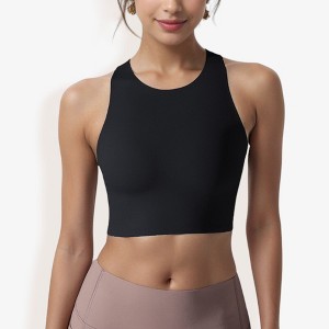Anna-Kaci Active Women's High Neck Sports Brawith Racerback Design and Seamless Fit - 1 of 4