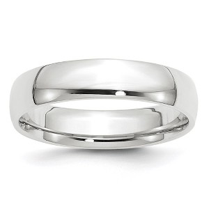 Black Bow Jewelry 2mm to 6mm 10K White Gold Lightweight Domed Comfort Fit Band - 1 of 4