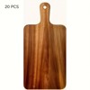 Racxily 20pcs Acacia Wood Cutting Boards with Handles - 15.7"X7.8" | Acacia Boards for Cheese, Charcuterie, Fruit | Antibacterial, Smooth, Durable - 2 of 4