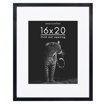 Americanflat Gallery-Style Picture Frame with Mat to Secure Artwork, Prints, and Photos