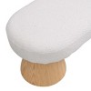 Versatile Dining Bench with Upholstered Seat and Wood Legs, End of Bed ottoman Bench for Bedroom, Living Room, Entryway, or Dining Room-Tanpinhause - 4 of 4
