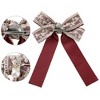 INSPIRE CHIC Women's Ribbon Lace Brooch Bow Vintage Tie Pin Clip Bow Tie with Pearls - 3 of 4