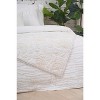 carol & frank Runa Botanical White Throw Blanket for Bed or Couch Accent Décor - 3 of 4