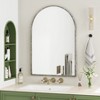 KTMBDW 24"x35" Arched Bathroom Mirror - Wall Mirror for Bathroom, Metal Frame Vanity Mirror, Arch Decorative Mirrors for Living Room, Bedroom - 2 of 4