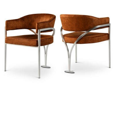 Meridian Furniture,Madelyn Velvet Dining Chair, Set of 2