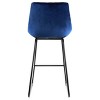 Elama 2 Piece Velvet Tufted Bar Chair in Bluewith Metal Legs - 4 of 4
