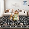 TROPOW Non-Slip Ultra-Thin Flower Print Dining Room Rug, Non-Shedding Farmhouse Indoor Mat, Washable Floor Mats, Easy to Clean - 4 of 4