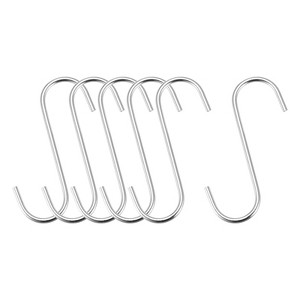 Unique Bargains Carbon Steel Indoor Outdoor Utility Hooks and Hangers 6 Pcs - 1 of 4