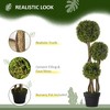 Artificial Plant for Home Decor Indoor & Outdoor Fake Plants Artificial Tree in Pot, 3 Ball Boxwood Topiary Tree - 3 of 4