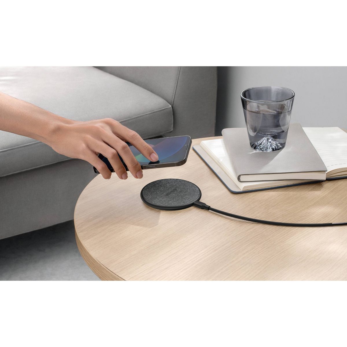 Anker 10W Wireless Charging Pad with 4' Cable and 18W Wall Charger - Black: USB-C Connection - thumbnail 2