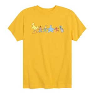Boys' - Sesame Street - SS Group Muted Short Sleeve Graphic T-Shirt - 1 of 4