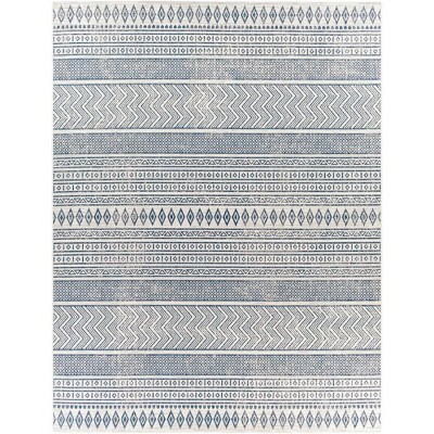 Mark & Day Antibes 7'10"x10'2" Rectangle Woven Indoor & Outdoor Area Rugs Denim: Stain-Resistant, Bohemian Style