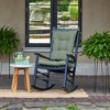 ARDEN earthFIBER Indoor/Outdoor Plush Rocking Chair Cushion Set, 2-Pack, 20 x 18, Water repellent, Fade Resistant - 3 of 4